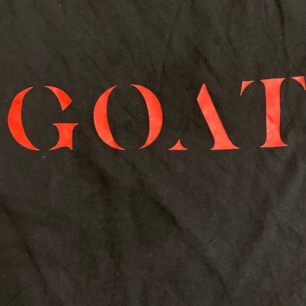 FASHION NOVA “G.O.A.T” BLACK SHORT SLEEVE TEE SHIRT SIZE XL 100% COTTON